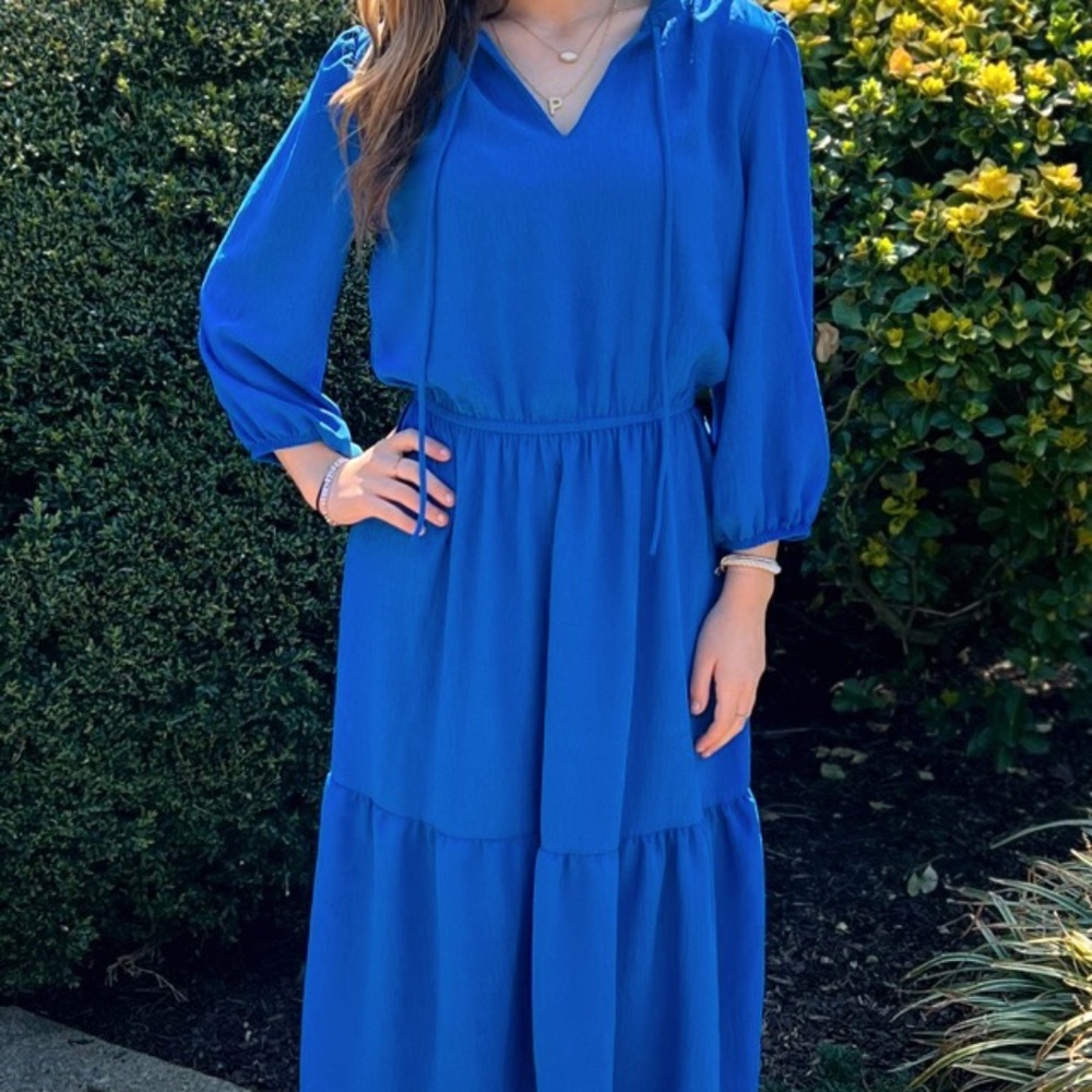 Solid Midi Dress
